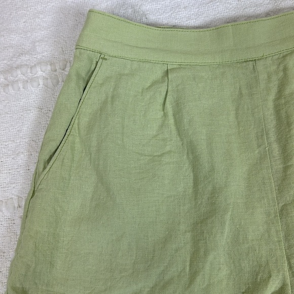 Abercrombie & Fitch Linen Blend Lined Pull On‎ High Waisted Shorts Size Medium - Picture 2 of 6